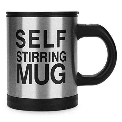 ZappMug Battery Operated Self-Stirring Mug with Lid – 400ml Auto Mixing Cup for Coffee, Tea, Milk & Protein Shakes | Stainless Steel Interior | Travel-Friendly