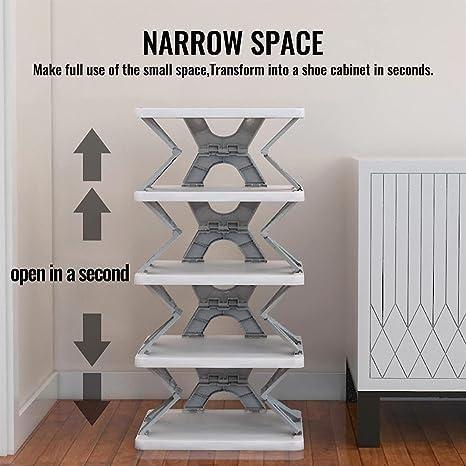 6-Tier Multi-Purpose Shoe Rack – Stackable Plastic Organizer for Shoes, Books, Accessories & More
