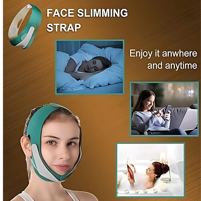 ZappSkin V-Line Face Lifter Strap – Adjustable Double Chin Reducer & Jawline Shaper-Pack of 2