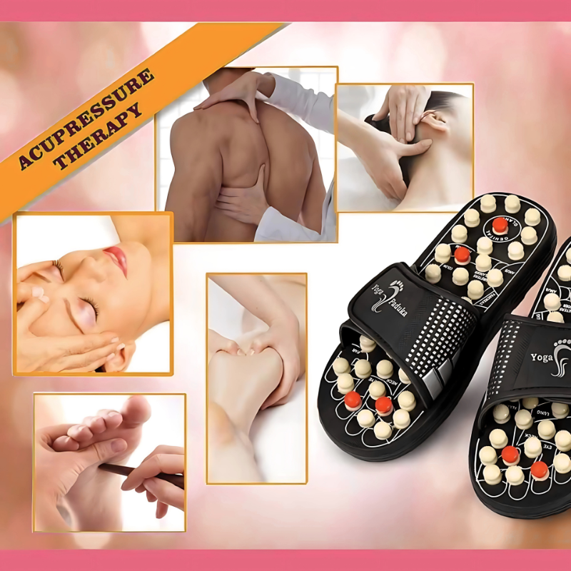 ZappPaduka Acupressure & Magnetic Therapy Slippers for Relaxation & Wellness – Unisex