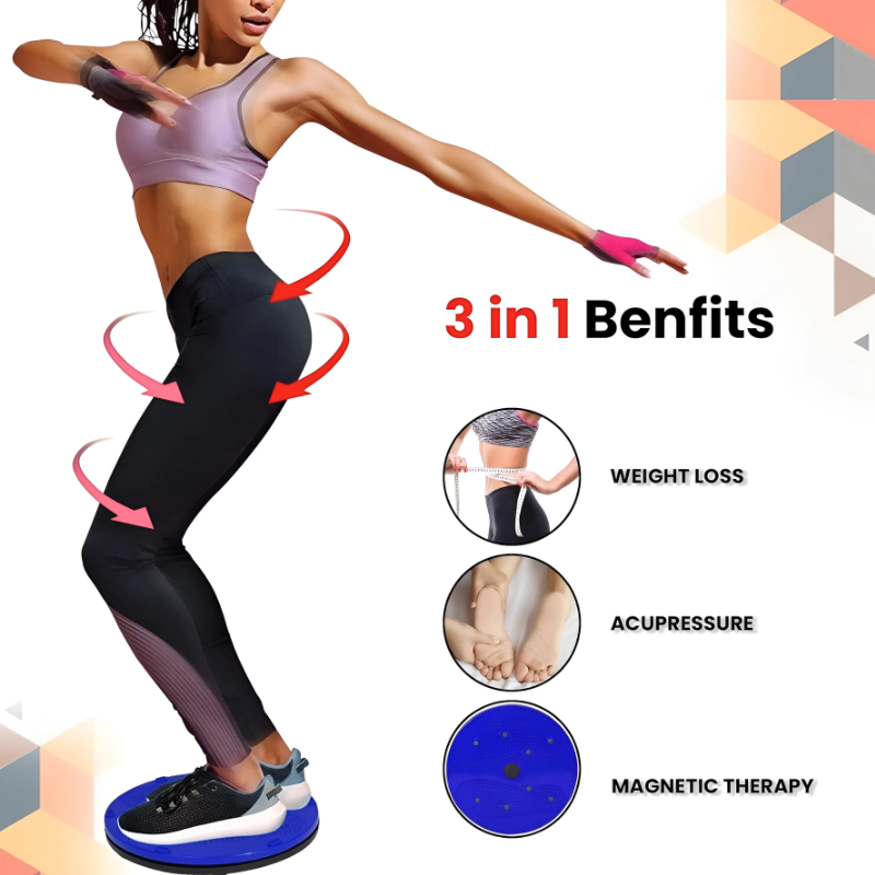 ZappTwist Tummy Twister Disc for Abs, Waist & Core Toning | Portable Abdominal Exerciser for Men & Women