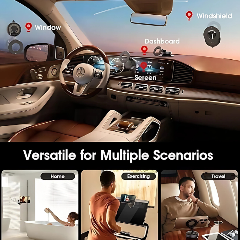 Universal Magnetic Phone Holder for Car Dashboard with 360° Rotation – Secure Grip, Sleek Design & Easy Installation