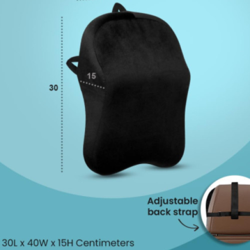 Ergonomic Neck and Back Support Cushion for Car and Office Chairs – Breathable & Comfortable Travel Pillow
