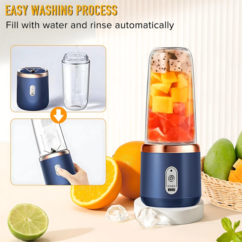 Portable USB Rechargeable Blender – Compact, Travel-Friendly Juicer for Smoothies & Shakes