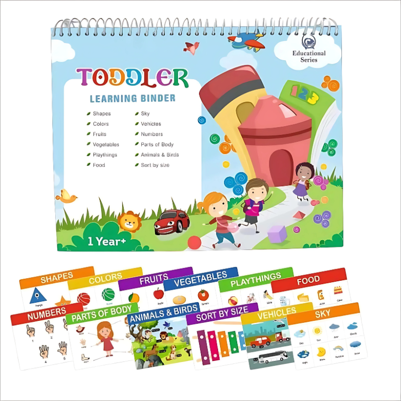 Montessori Toddler Busy Binder Book – Level 1 & 2 Combo for Kids Aged 2-5 | Reusable Preschool Activity Book