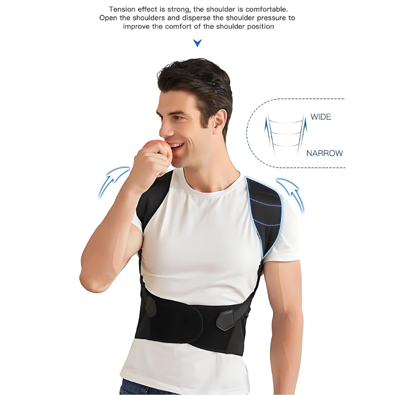 Adjustable Back Posture Corrector Brace – Unisex Support for Better Alignment & Confidence