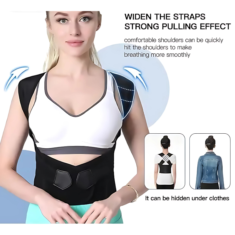 Adjustable Back Posture Corrector Brace – Unisex Support for Better Alignment & Confidence
