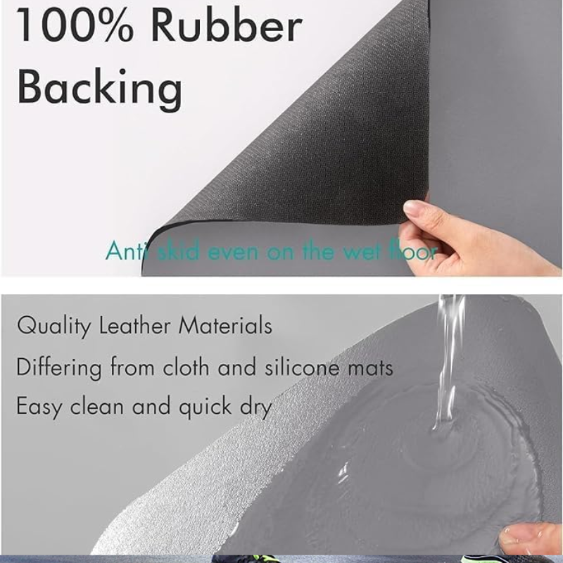 ZappMat Kitchen Dish Drying Mat | Quick-Dry Water Absorbent Placemat with Non-Slip Rubber Backing | Multipurpose Mat for Countertops