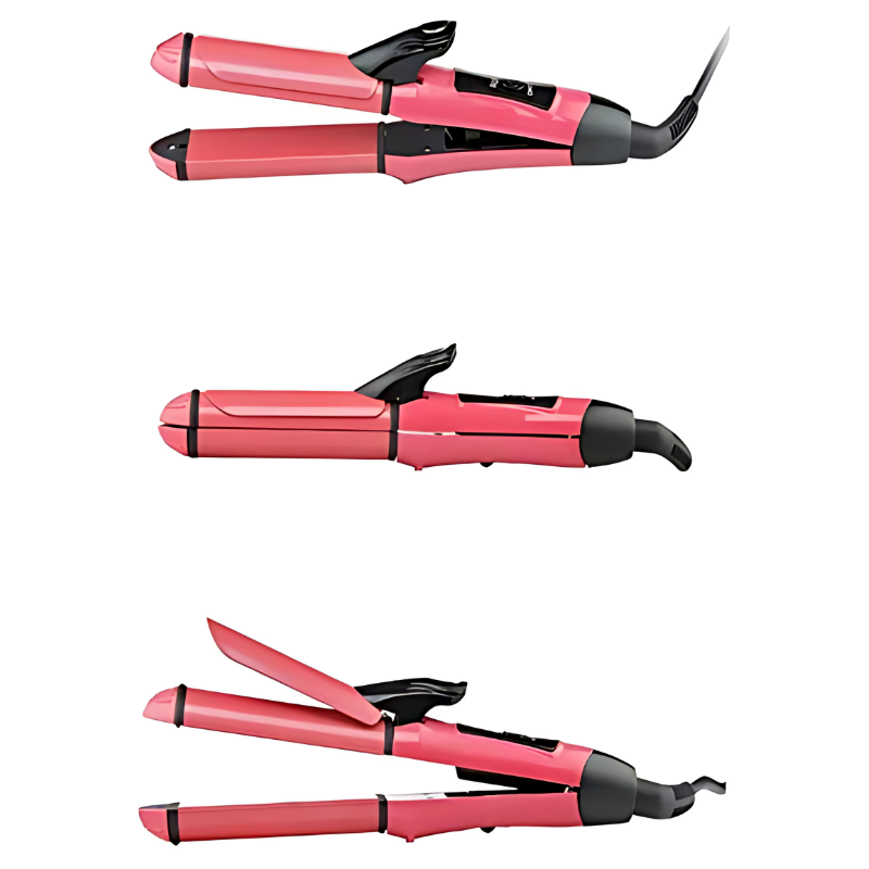 2-in-1 Hair Straightener and Curler – Compact, Travel-Friendly Styling Tool for Women