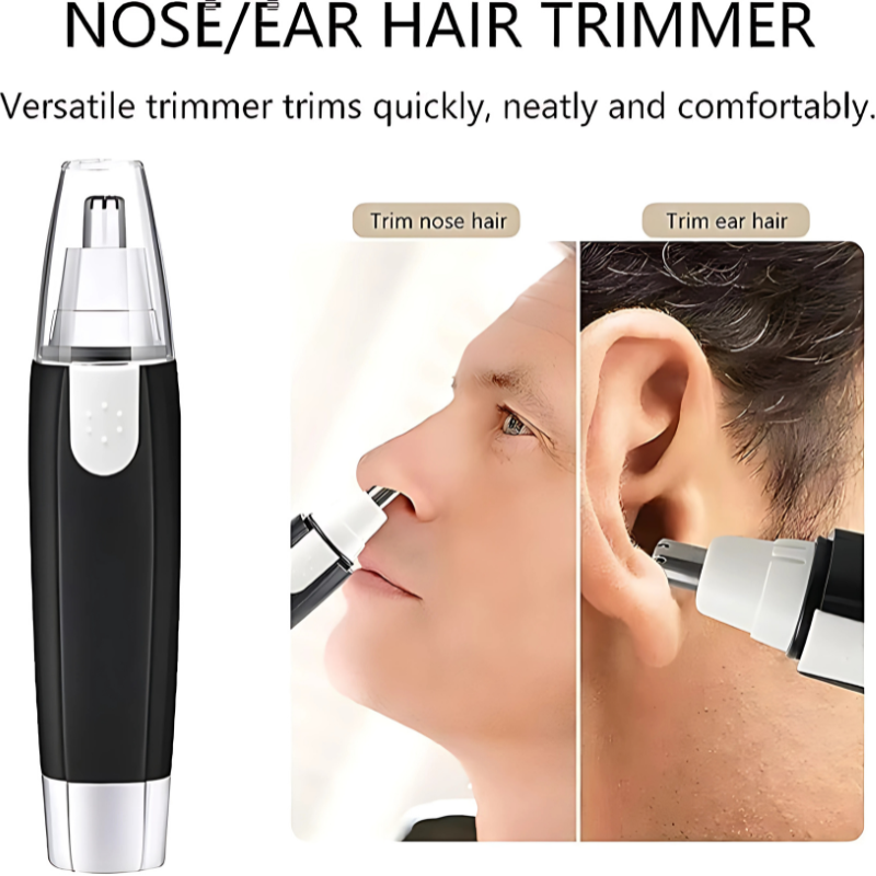 3-in-1 Nose, Ear & Eyebrow Hair Trimmer – Compact Grooming Tool for Men & Women