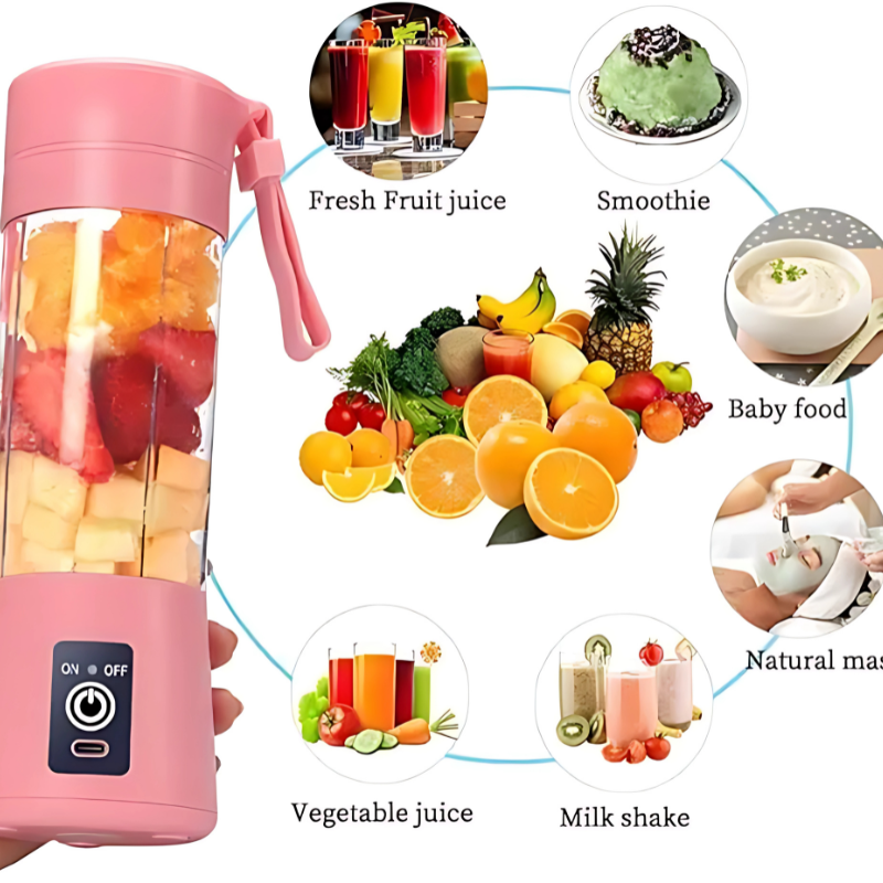 Compact USB Rechargeable Portable Blender for Travel & Everyday Use 380 ml