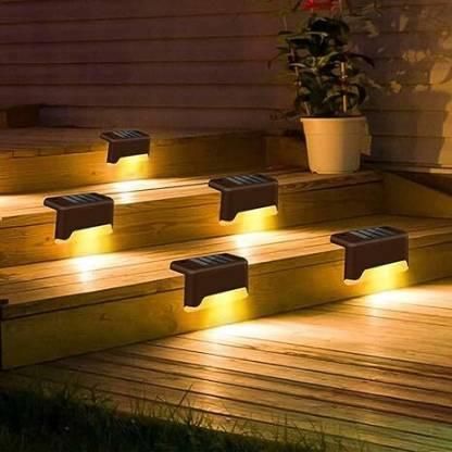 Solar Deck & Stair Lights | Waterproof LED Outdoor Lighting for Garden, Railings, Walls, Balcony, Pathway & Patio – Warm White