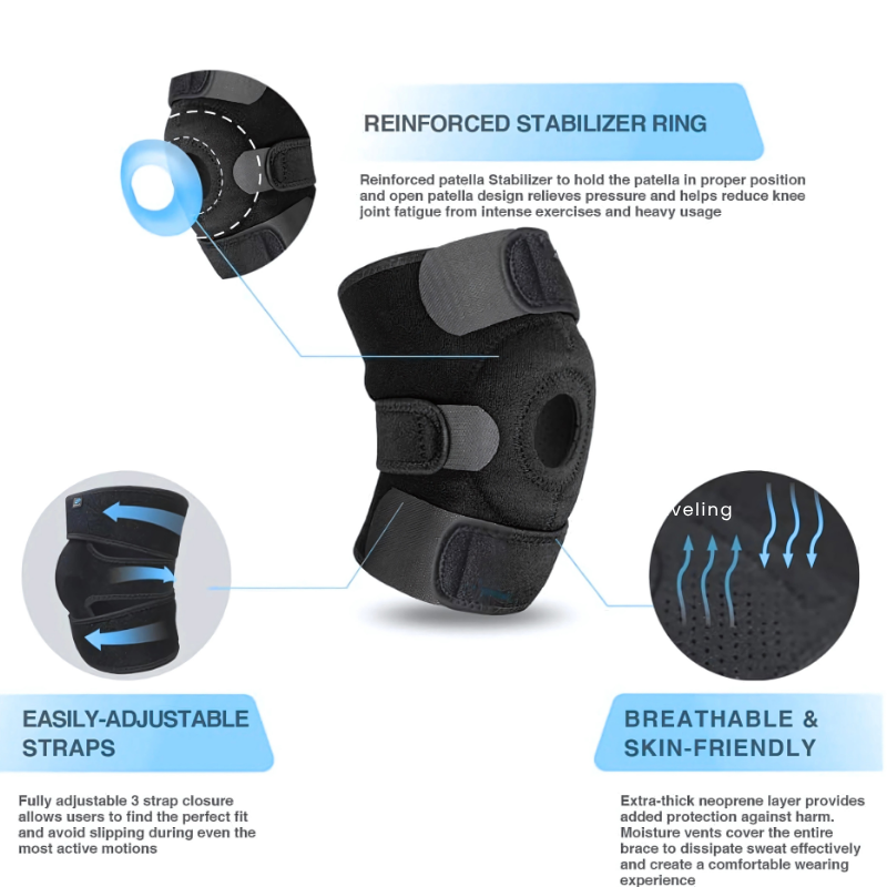 ZappKnee FlexPro™ – Premium Knee Support Brace with Custom Fit & Patella Comfort- 1 pair