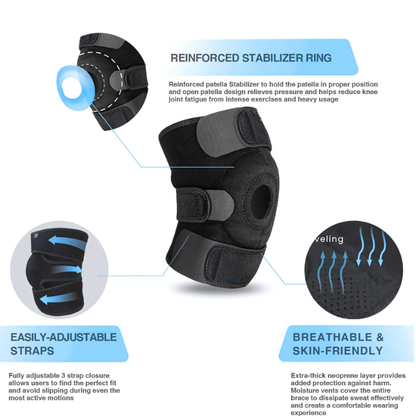 ZappKnee FlexPro™ – Premium Knee Support Brace with Custom Fit & Patella Comfort- 1 pair