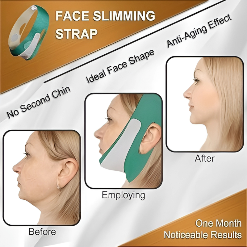 ZappSkin V-Line Face Lifter Strap – Adjustable Double Chin Reducer & Jawline Shaper-Pack of 2
