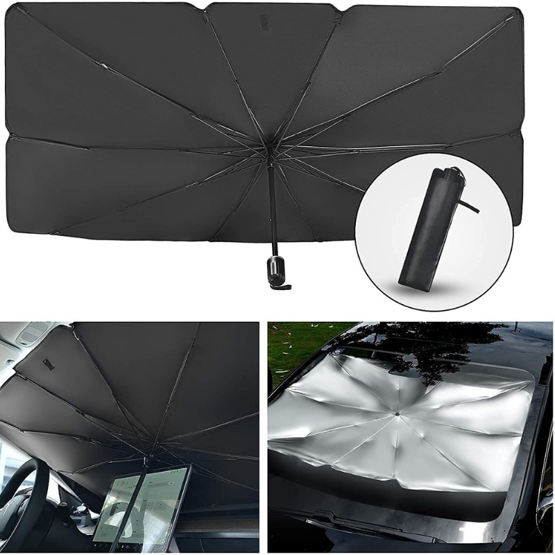 Foldable Car Windshield Sun Shade Umbrella – Easy-to-Use Sun Protector for Windshield & Dashboard