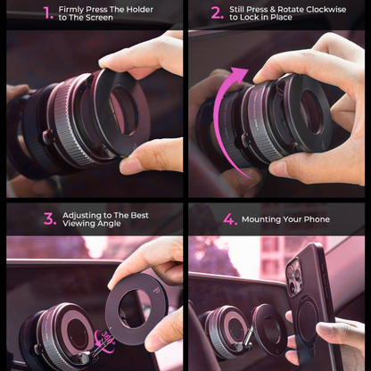 Universal Magnetic Phone Holder for Car Dashboard with 360° Rotation – Secure Grip, Sleek Design & Easy Installation