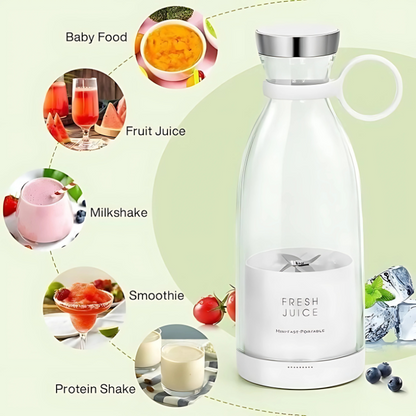 ZappBlend Cordless Portable Blender | Rechargeable 4-Blade Juicing Cup for Smoothies & Shakes