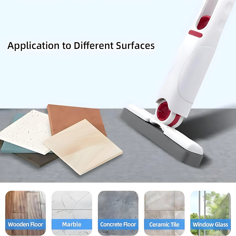 ZappMop Mini Sponge Mop | Portable Self-Squeeze Magic Wiper for Kitchen, Bathroom, Glass & More | Compact Wet & Dry Cleaning Tool