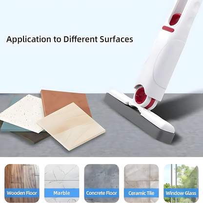 ZappMop Mini Sponge Mop | Portable Self-Squeeze Magic Wiper for Kitchen, Bathroom, Glass & More | Compact Wet & Dry Cleaning Tool