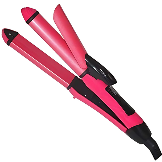 2-in-1 Hair Straightener and Curler – Compact, Travel-Friendly Styling Tool for Women
