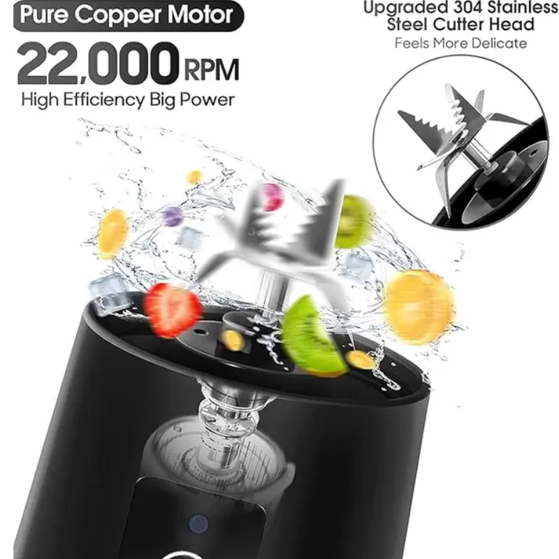Compact USB Rechargeable Portable Blender for Travel & Everyday Use 380 ml